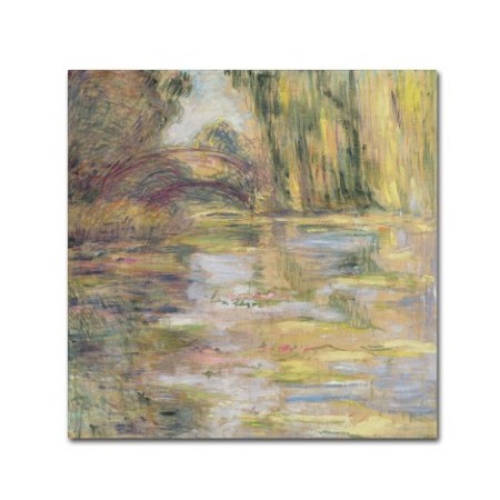 TRADEMARK FINE ART Monet 'Waterlily Pond The Bridge' Canvas Art, 35x35 BL0411-C3535GG